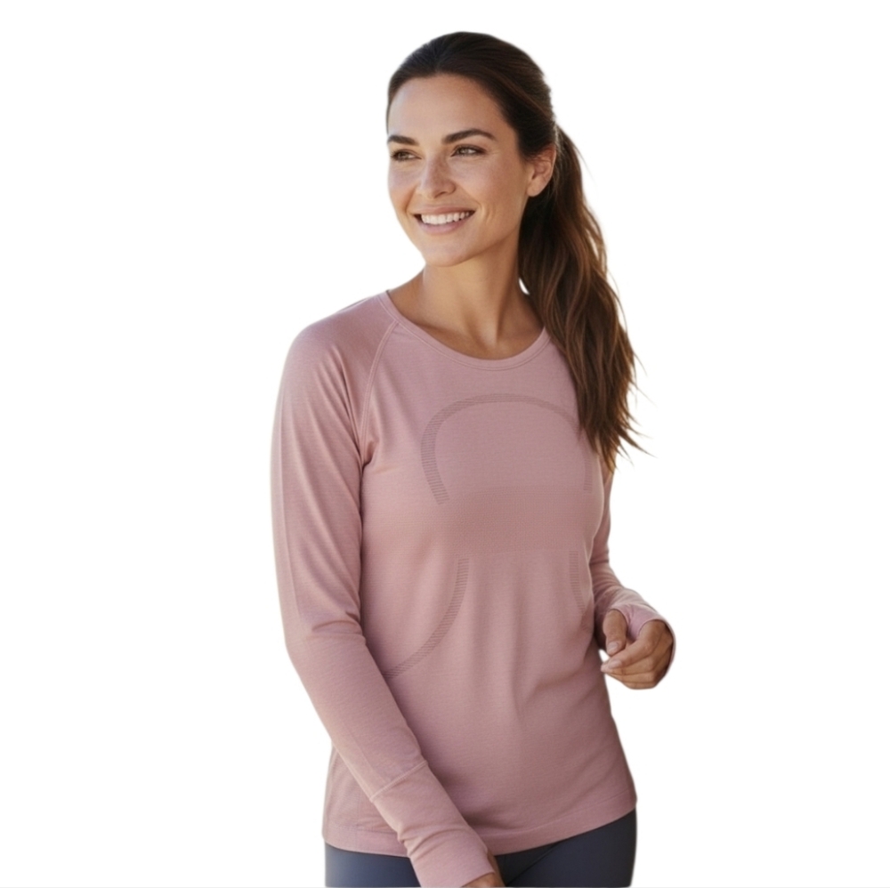 Lululemon Swiftly Tech Twilight Rose Crewneck Sleeve Thumb Hole women's size 10